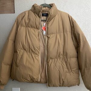 Men's Tan Puffer Jacket